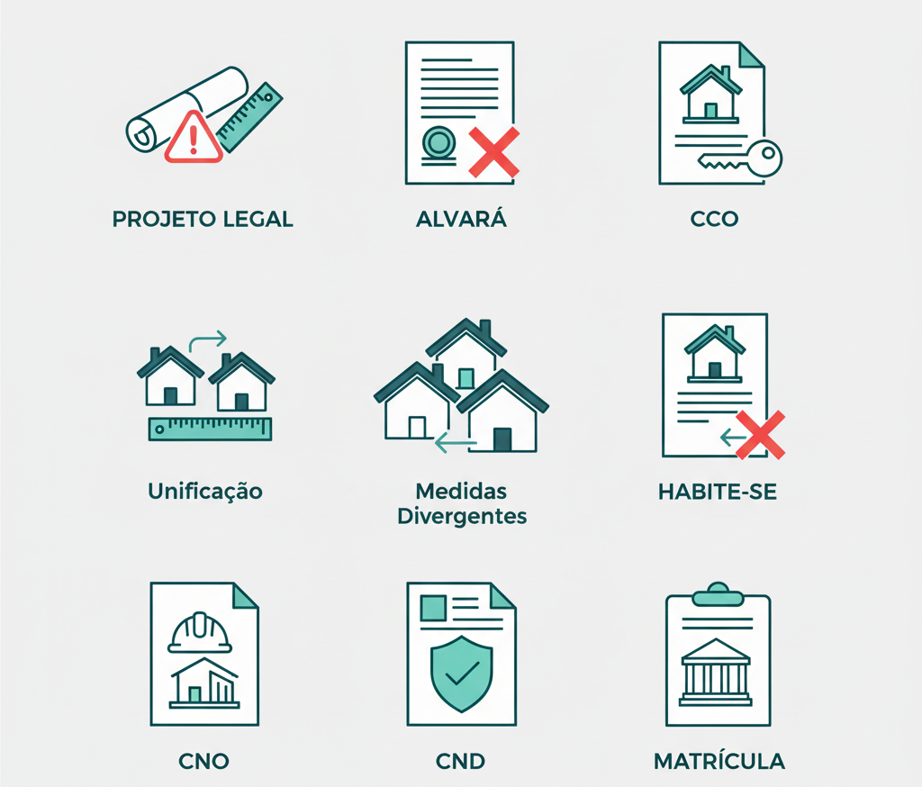Checklist visual com exigências da Caixa