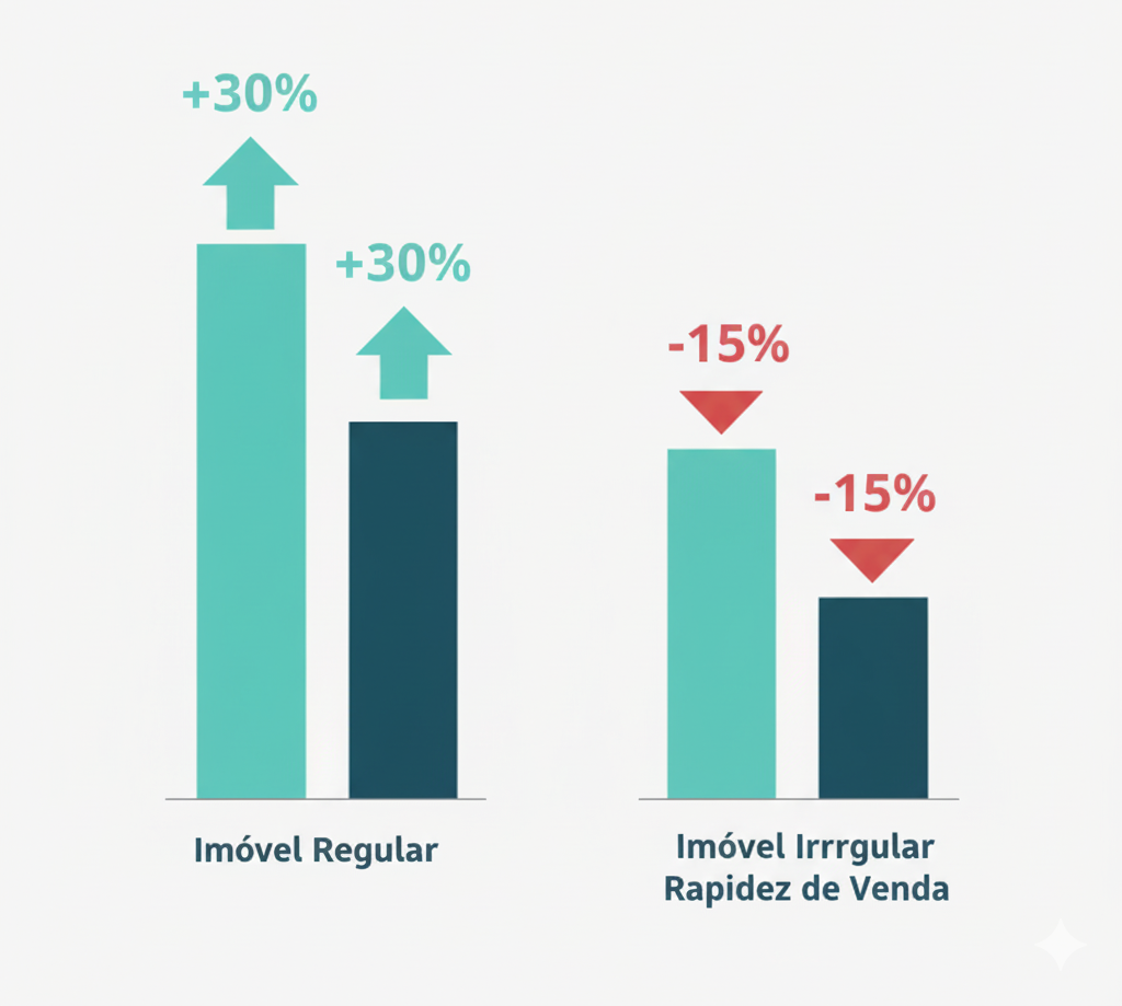 Gráfico de barras mostrando valorização e velocidade de venda